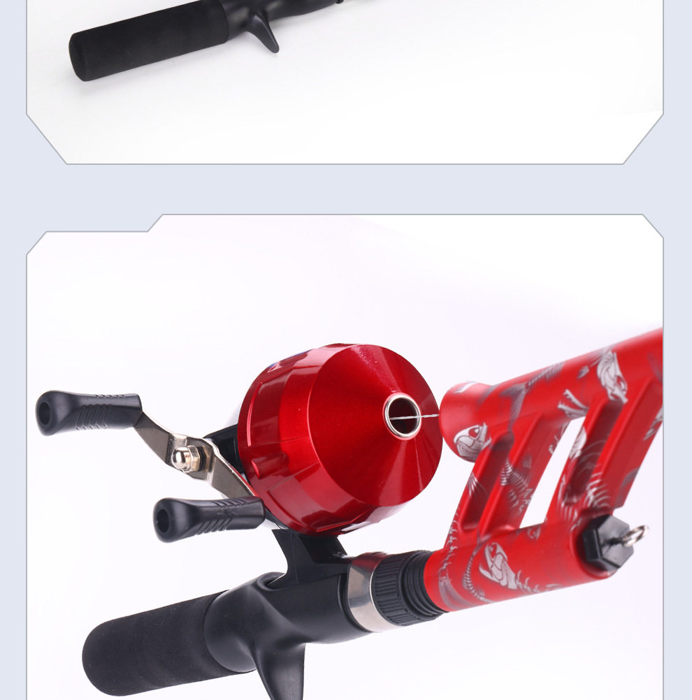 Передает полюсе 一体式中通竿套装碳素钓鱼竿带轮子内藏式鱼线轮渔轮 Weihefishing