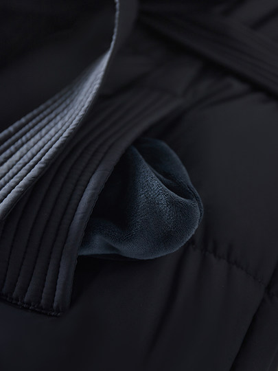 Jianman genuine 90 white goose down literary retro hooded lace-up waist short down jacket thickened bread jacket for women winter