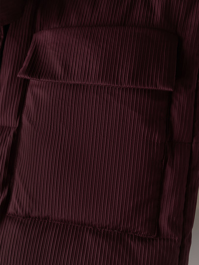 Real 90 white goose down striped textured velvet down jacket warm lace-up jacket for women winter