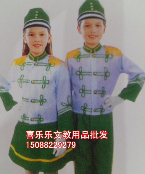Primary and secondary school students Young Pioneers Drum Suit Performance Suit Honor Suit Flower Button Military Band Performance Costume