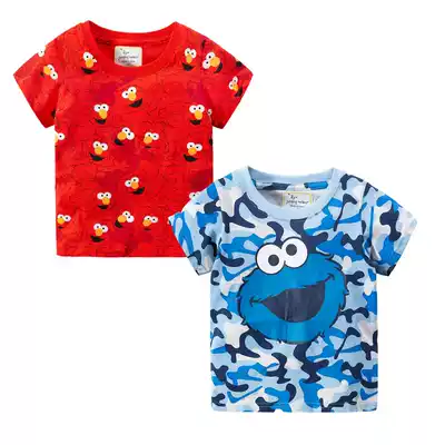 Summer 2021 New Men and women Children Baby Cotton short sleeve T-shirt toddler cartoon half sleeve Beach red top