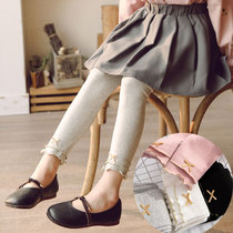 Girl Spring and Autumn Pure Cotton Stretch Pants Golden Filament Kids Rocks Comfortable Cotton Kids Shoes