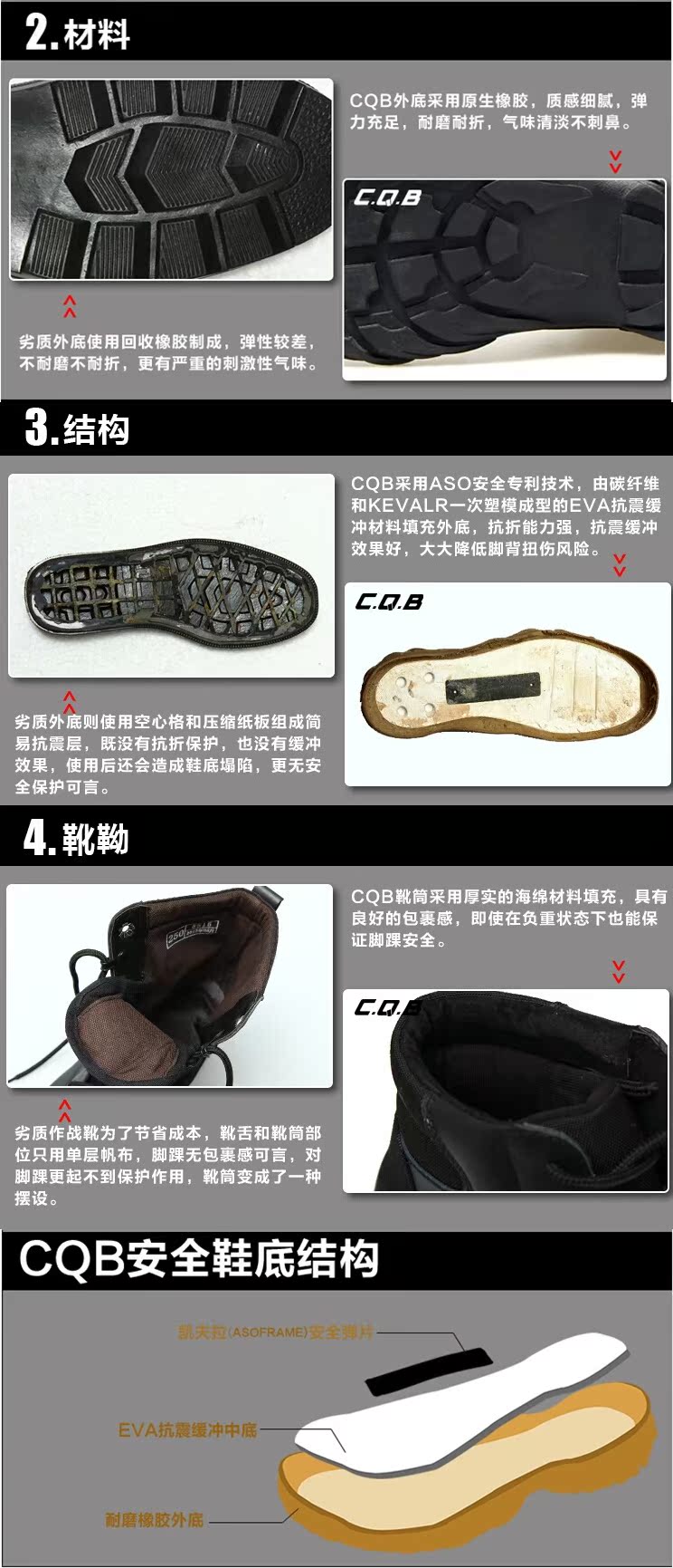 Bottes militaires en cuir - choc - Ref 1398893 Image 9