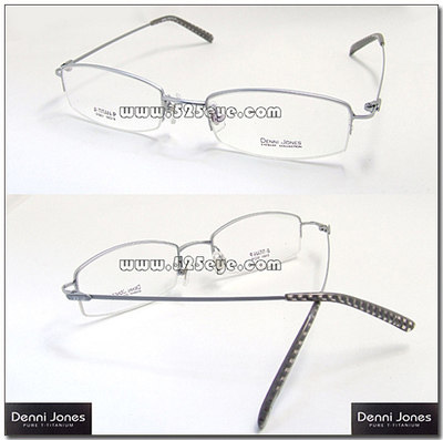 525eye Danny Jones lightweight titanium myopia frame thin square half frame 6851