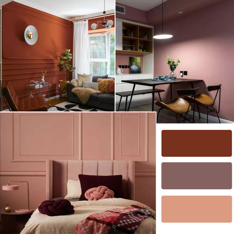 Emulsion Varnish Morandi Interior Wall Lacquered Self-Brushed Home Environmentally Friendly Color Background Wall Bedroom No Taint Paint Paint