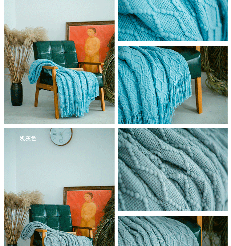 Mỹ trang trí chăn ngủ trưa chăn sofa Bắc Âu chăn chăn đuôi chăn dệt kim len chăn giải trí điều hòa không khí chăn - Ném / Chăn chăn lông cừu đẹp