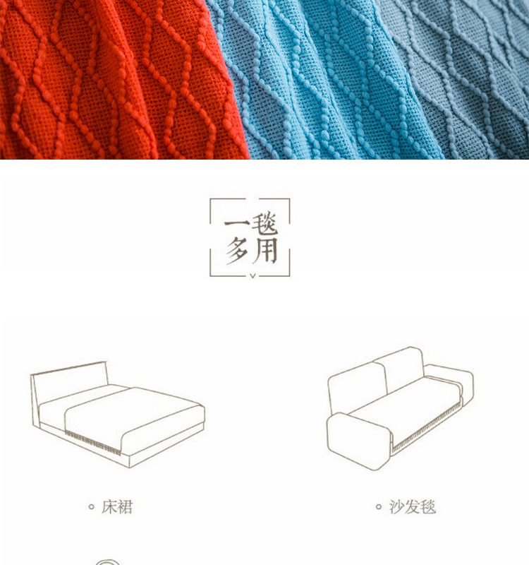 Mỹ trang trí chăn ngủ trưa chăn sofa Bắc Âu chăn chăn đuôi chăn dệt kim len chăn giải trí điều hòa không khí chăn - Ném / Chăn chăn lông cừu đẹp