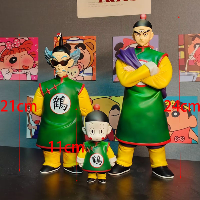 Dragon Ball Crane Master Tien Tienfan Dumplings Three-Person Group Figure Model