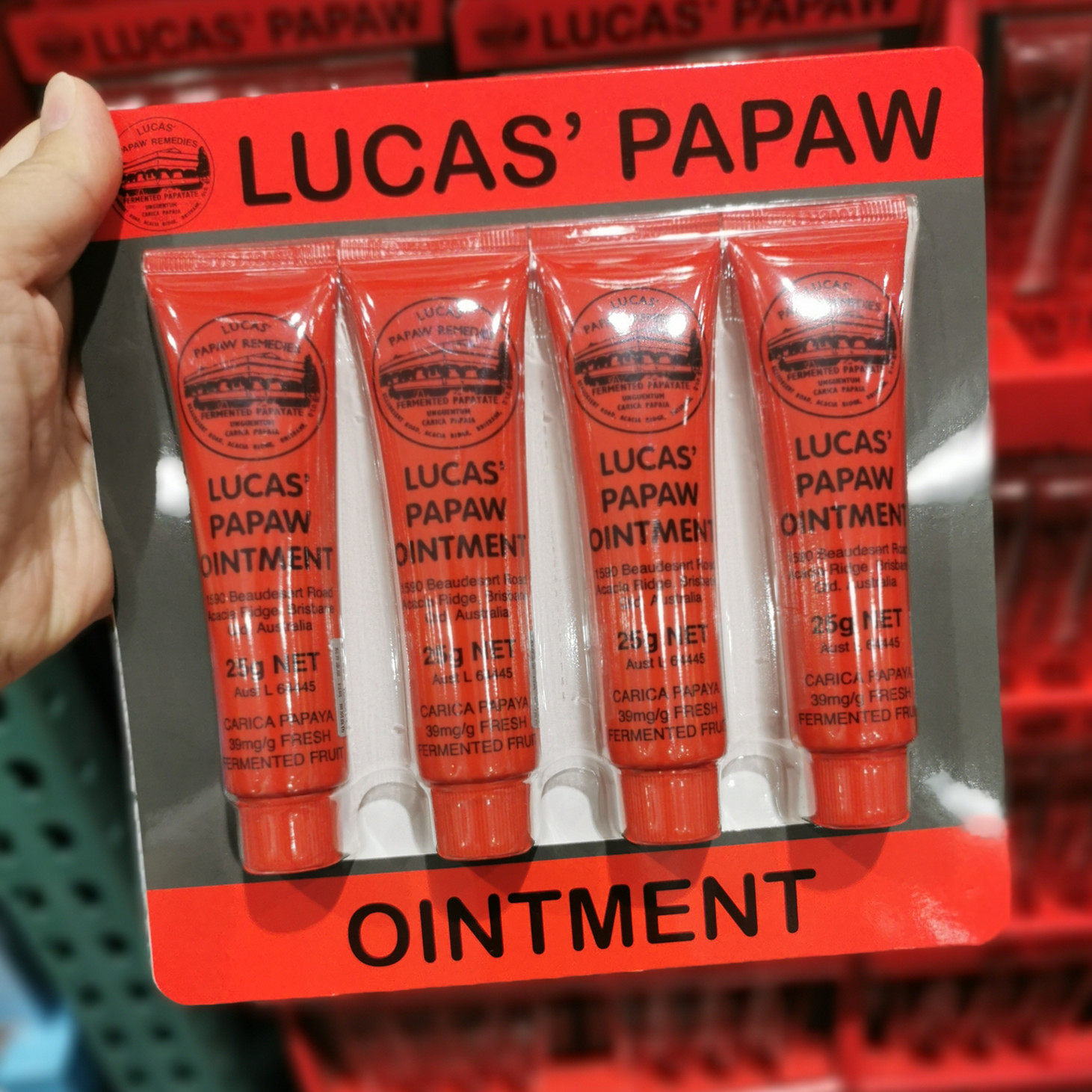 LUCAS PAPAW Lucas papaya balm lip balm 25g*4 Shanghai Costco open market domestic