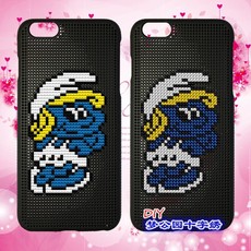 Вышитая картина 梦公园dmc十字绣iphone6plus5.5寸手机壳 蓝妹妹 可定成品