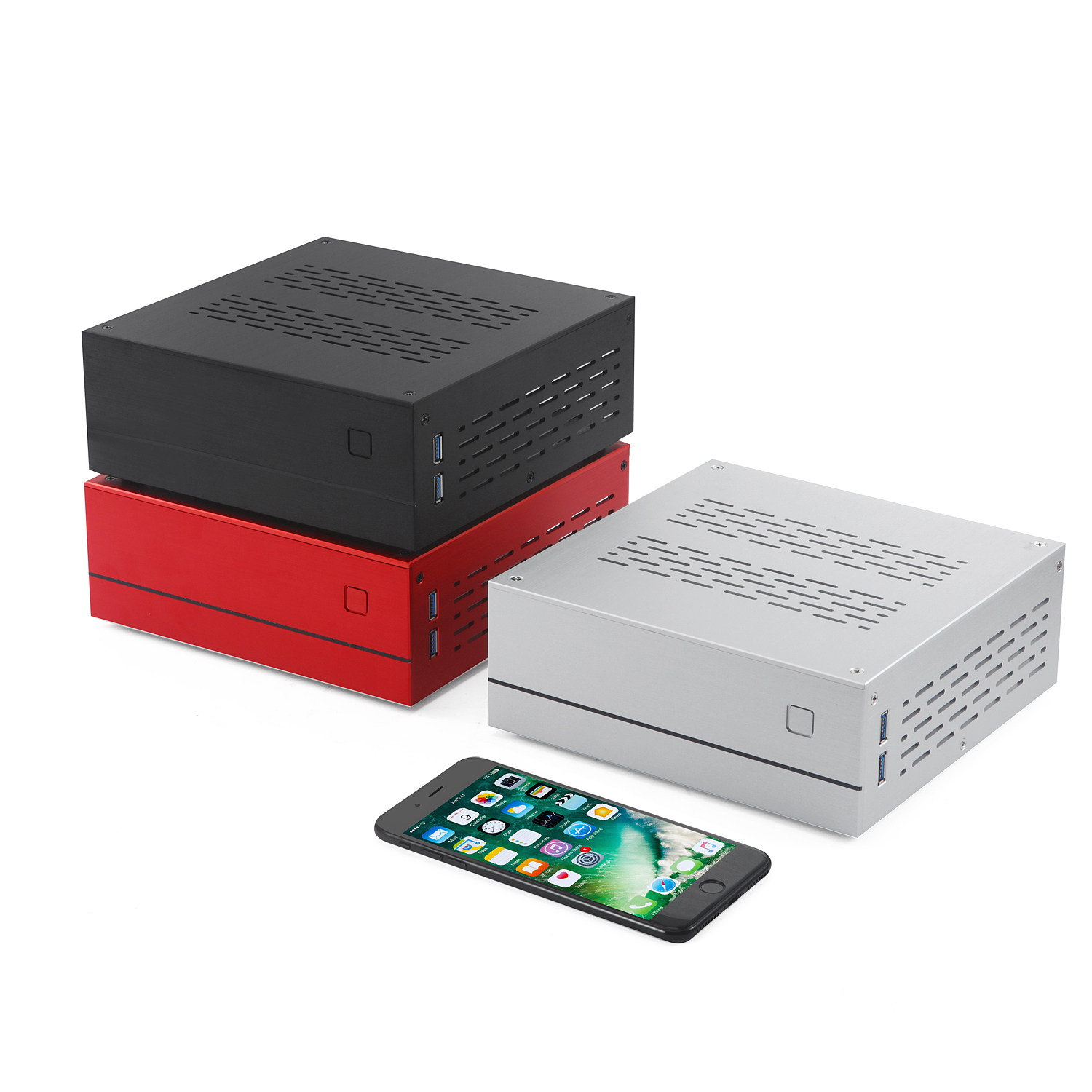 A01 ITX aluminum small main case HTPC horizontal computer case ITX mini small main case industrial control case