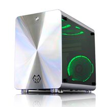 Send fan Q2 aluminum shell small chassis glass side transparent mini small board ITX MATX uATX small steel gun chassis