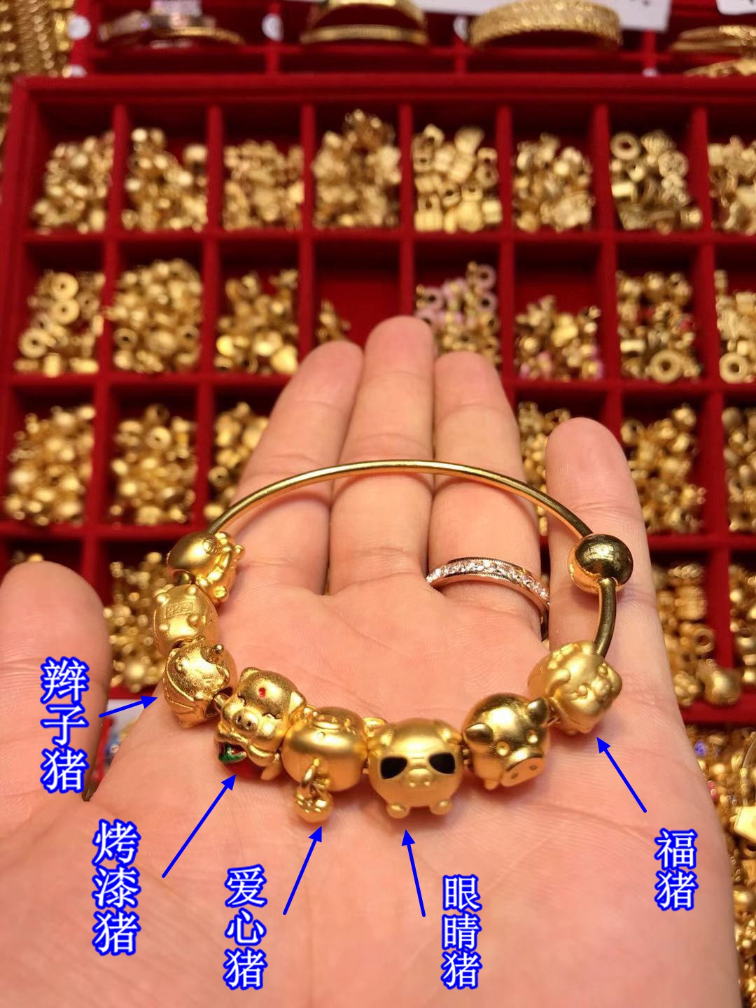 Pan nhà phong cách mạng đỏ tự làm đính cườm chuyển hạt phiên bản Hàn Quốc của phong cách châu Âu và Mỹ đơn giản phụ kiện cơ bản vòng đeo tay - Vòng đeo tay Cuff các mẫu vòng đeo tay bằng vàng 18k