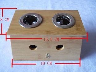 Big eye double hole moxibustion box bamboo large double hole thunder fire moxibustion thick moxa bar dedicated inner diameter 3 2 cm