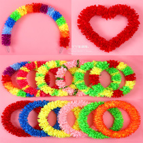 School games hard ring steel wire love wreath opening ceremony Kindergarten morning exercise equipment dance props custom