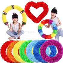 Step up encryption Flower ring steel wire round flower ring Dance Games Gymnastics Bar Performance Prop Set