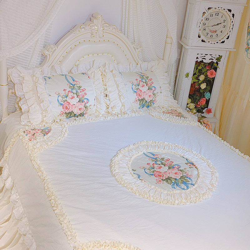 DesignJulliette South Korea's high-end cotton field three-dimensional flower bedding four-piece set