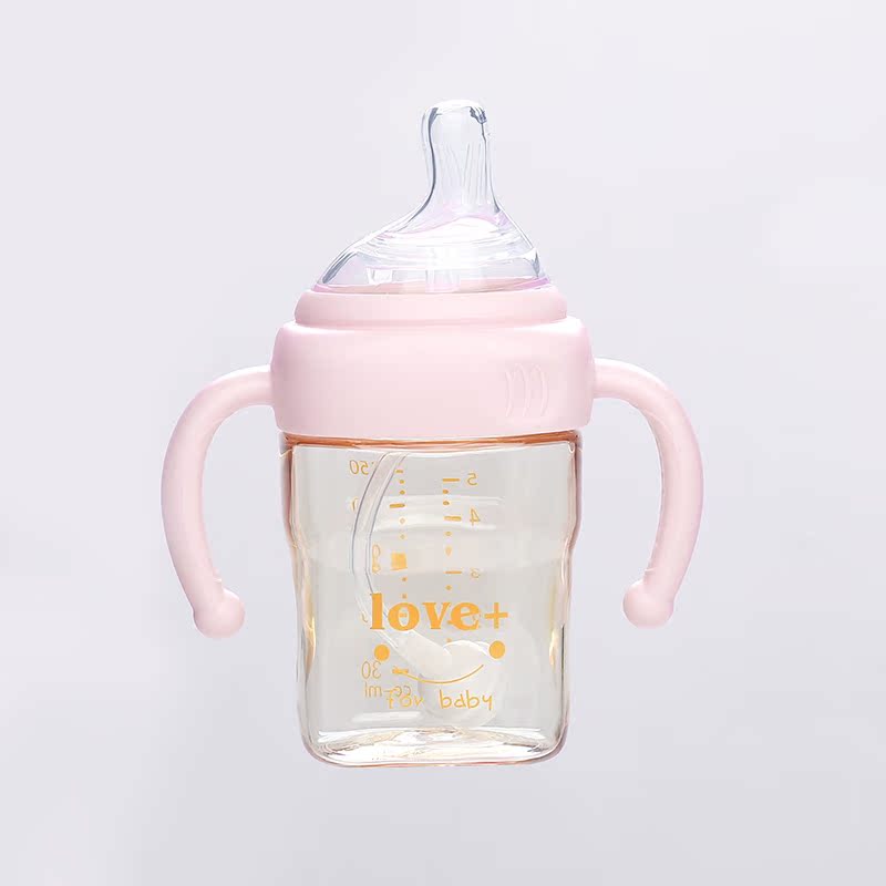 新生婴儿奶瓶ppsu吸管储奶防摔带手柄防胀气吸管大宽口径宝宝奶瓶