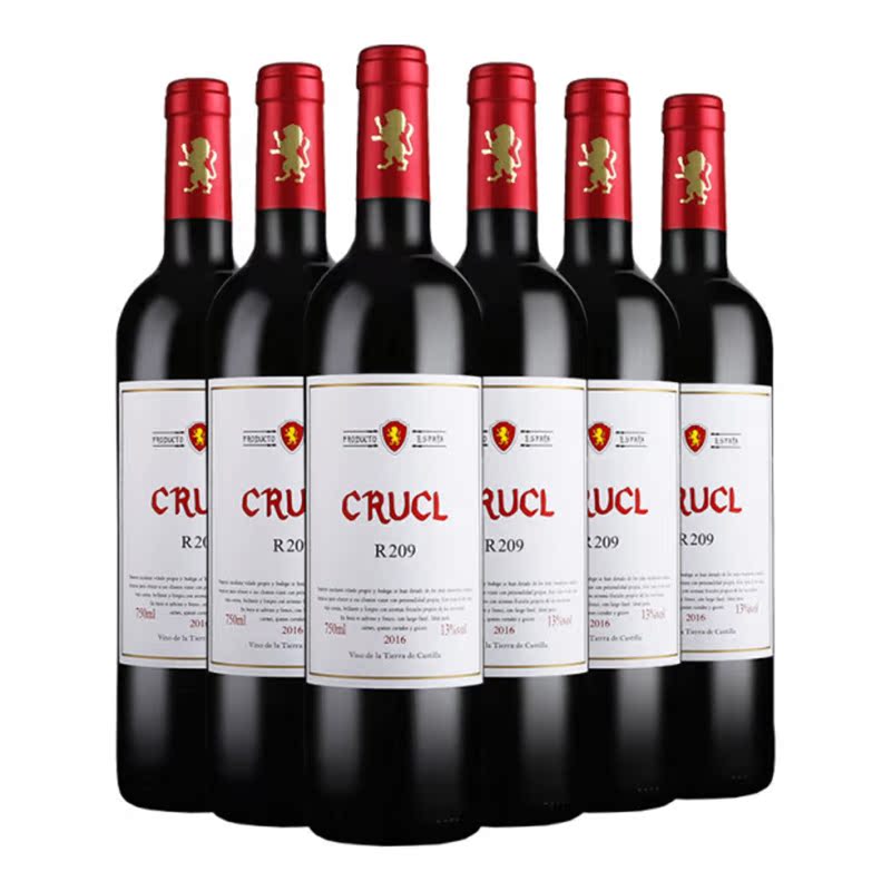 【官方正品】罗莎西班牙原瓶进口葡萄酒红酒整箱萄客R209干红6支