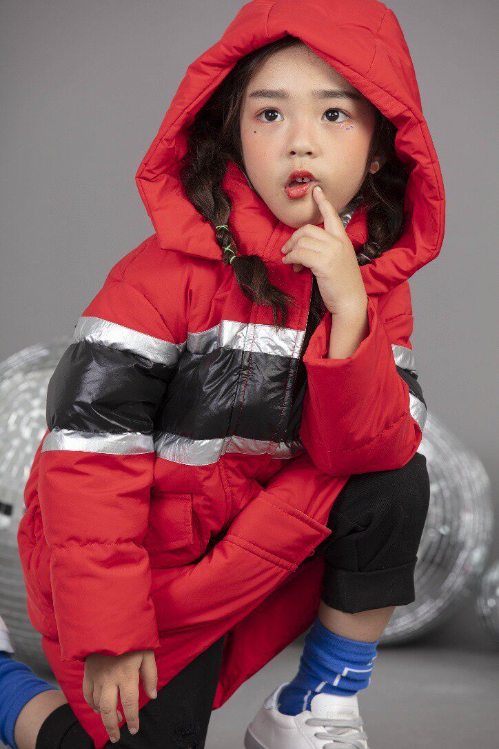 Merriam-Webster children's down jacket boys medium and long girls coat winter wearing thicker small children 905805