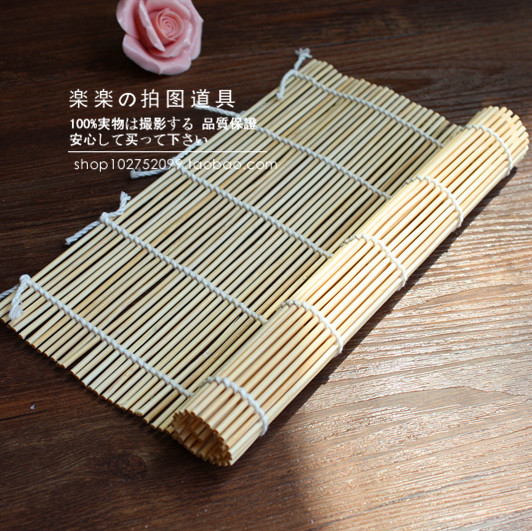 Bamboo Curtain Bamboo Mat Cup Cushion Photo Pad Photography Props Background Board Background Blanket Shooting Props Ornament Photo Gallery