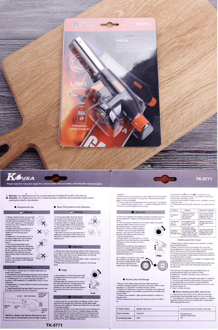 Dụng cụ nướng Butan Gas Spray Gun Cassette Spray Gun Ignition Grill Carbon burner Hàn Torch - Bật lửa hộp quẹt diêm