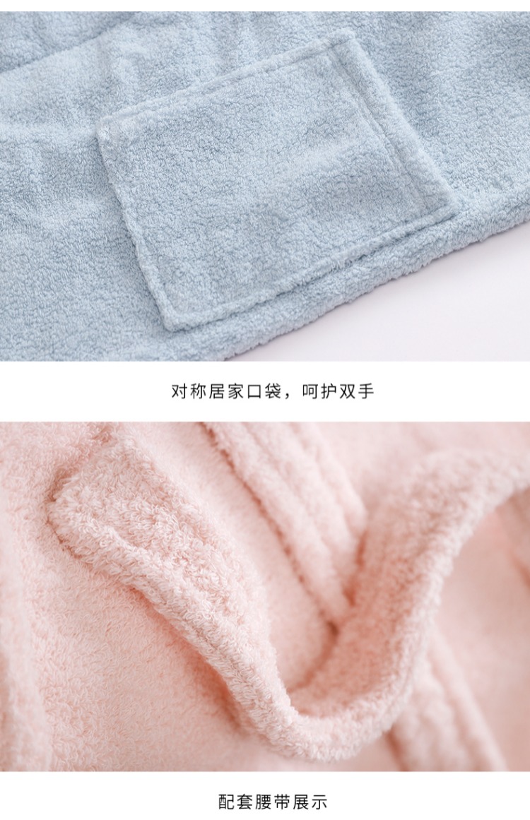 Bộ đồ ngủ cotton mới tiêu chuẩn của Mỹ mùa đông cộng với áo choàng nhung dày áo choàng hoàn hảo khăn nhung đôi áo ngủ phục vụ nhà nam - Night Robe đồ bộ ngủ