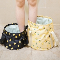 Foot soak bucket portable foldable deep carry-on simple travel line convenient basin storage compressed over the calf