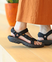  Beach sandals womens travel outdoor mountaineering quick-drying leisure all-match Japanese couple flat shoes wide-legged Hariken