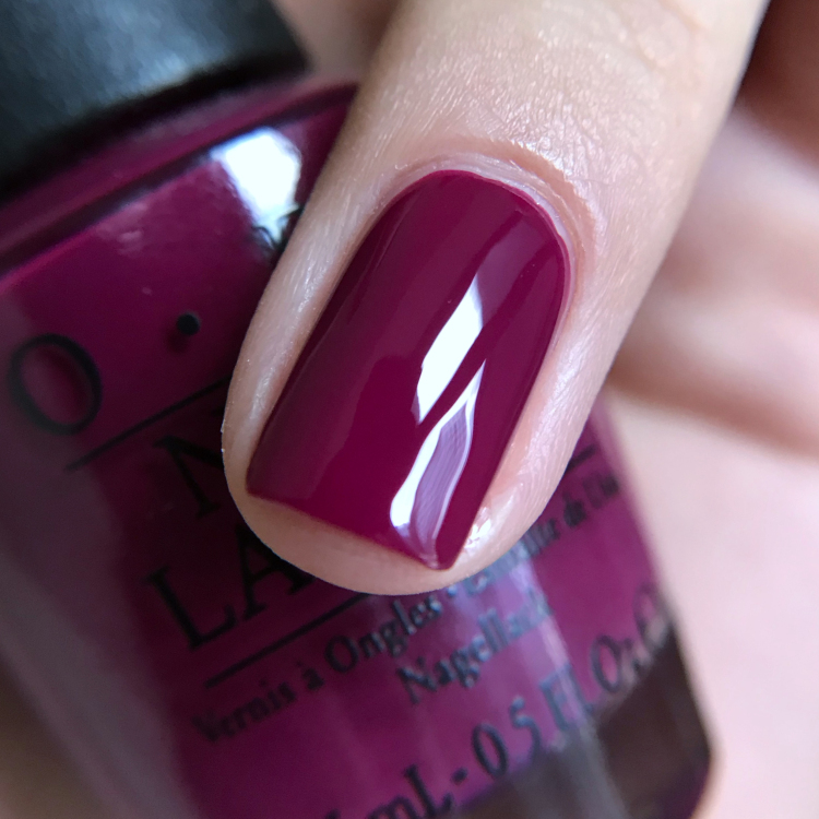 U.S. OPI Nail Polish Fall/Winter Color Jam Purple Crimson Purple BA3 Retro Fuchsia Lining Hand White