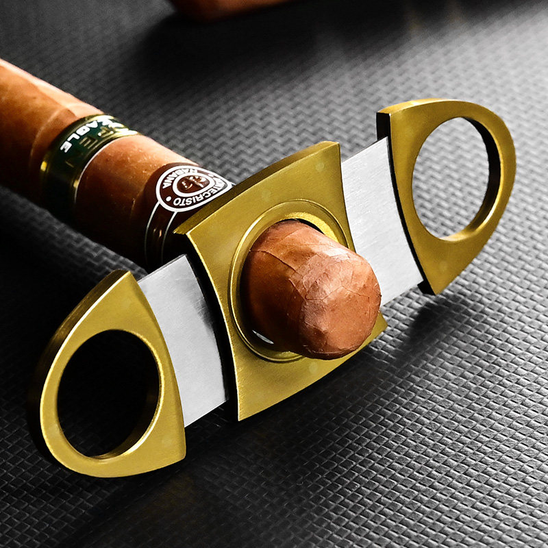 CIGARLOONG DRAGON CIGAR Cut Krupp Stainless Steel Cigar Knife Portable Double Edged Smoke Knife CH-1001-Taobao