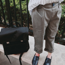 Doll love beauty autumn new men and women in the big boy British college style pencil radish cone shaped suit casual school pants