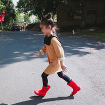 Doll love beauty autumn and winter New Girls cotton Naval Academy fake collar loose long Christmas New Year dress skirt