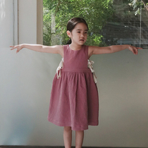 Doll Love Beauty new custom spring and summer Women big and small children solid color retro bow dress cute princess