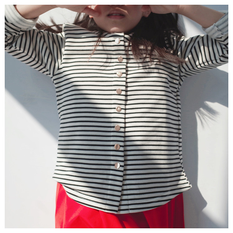 Doll Amy Autumn New Original Custom Made Cotton Striped Air-Conditioned Knitted Cardigan for Small, Middle and Big Children