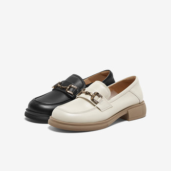 Bestu 2024 spring shopping mall new super soft sheepskin loafers small leather shoes women's deep mouth single shoes cb103aa4