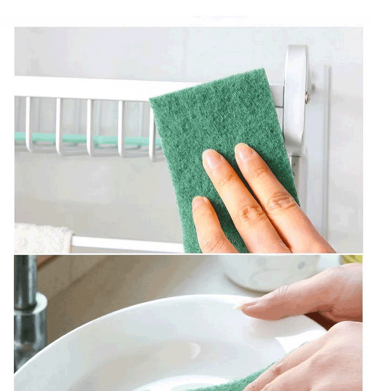 Miaojie nhà bếp chính hãng giẻ rách vải đặc biệt lau chùi vải lau chùi 2 miếng 15cm * 10cm - Phòng bếp giá để dao
