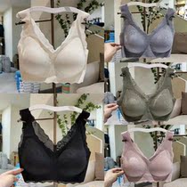 Wide shoulder strap non-trace vest underwear without steel ring chest 158 ladies gather Breathable High-play comfortable bra