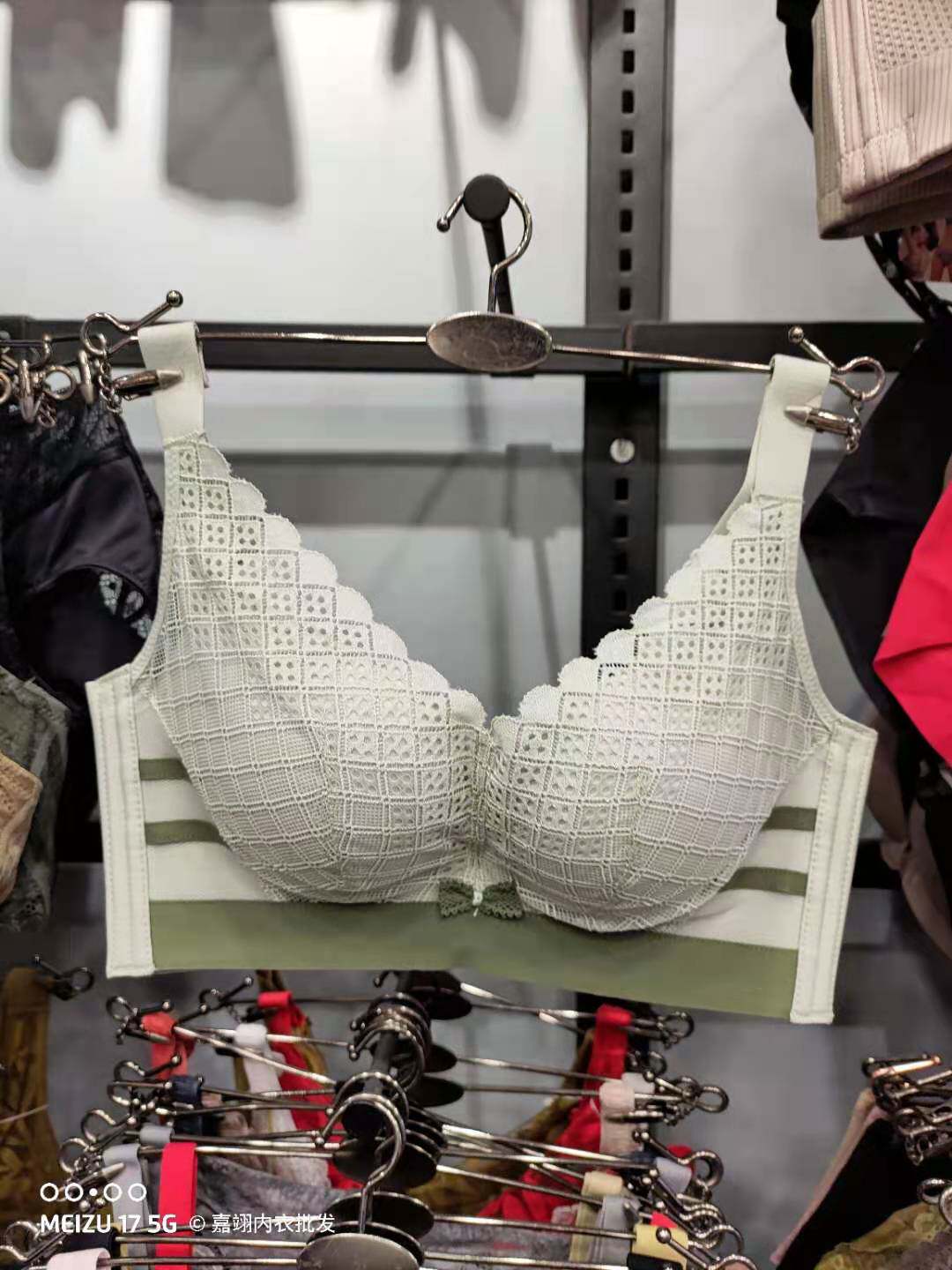 Meijie family 2126 No steel ring to woo underwear women's small breasts in thick AB cup sweet and merry-colored sexy lace bra-Taobao