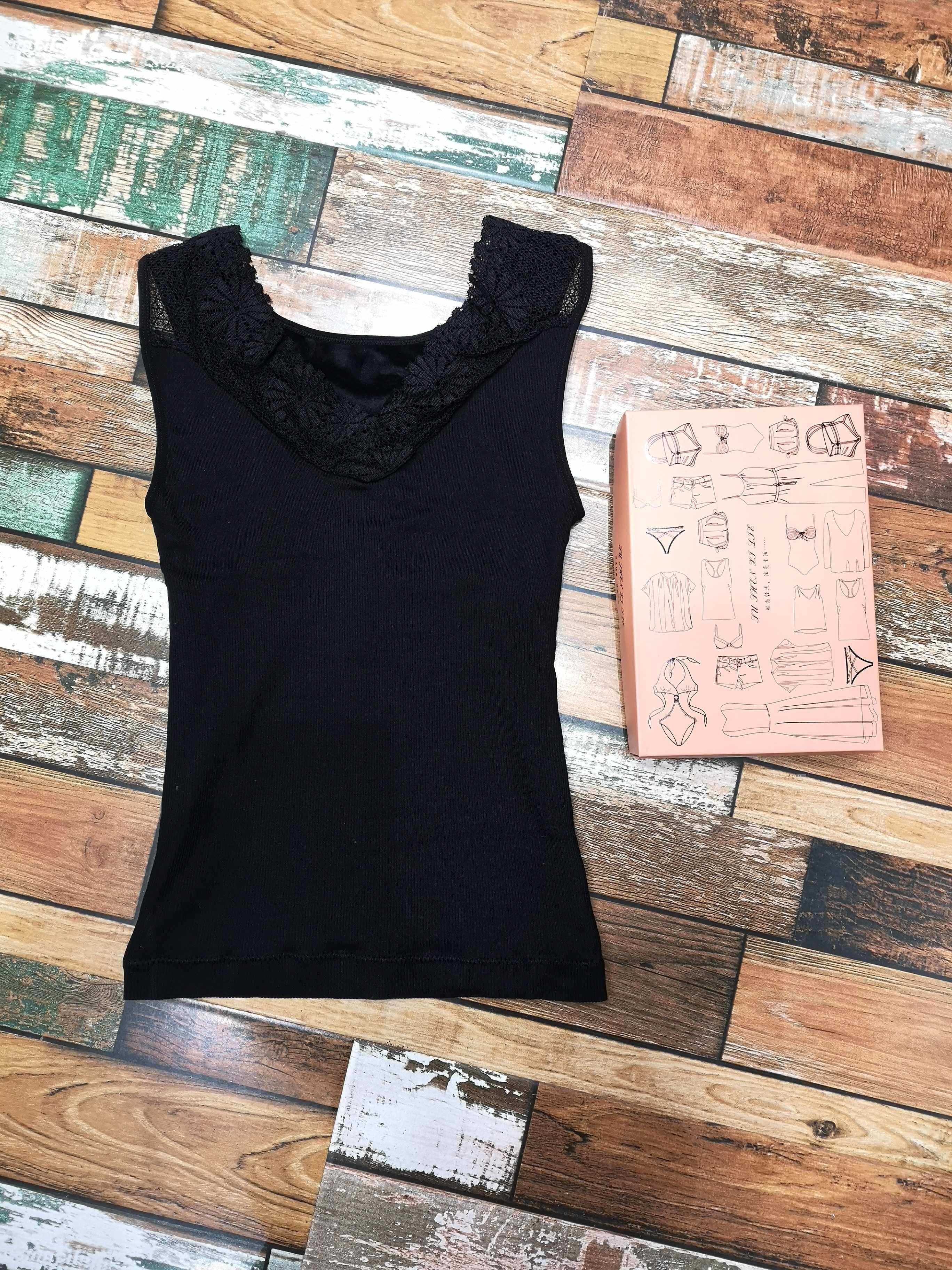 Maple's Xin 8284 ultra soft thickened suede meme warm and seamless vest lace elastic closets No sleeves Nets women