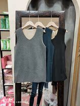 Autumn and winter New wool silk protein self-heating V collar warm vest spring mens base underwear Sai Le King 320