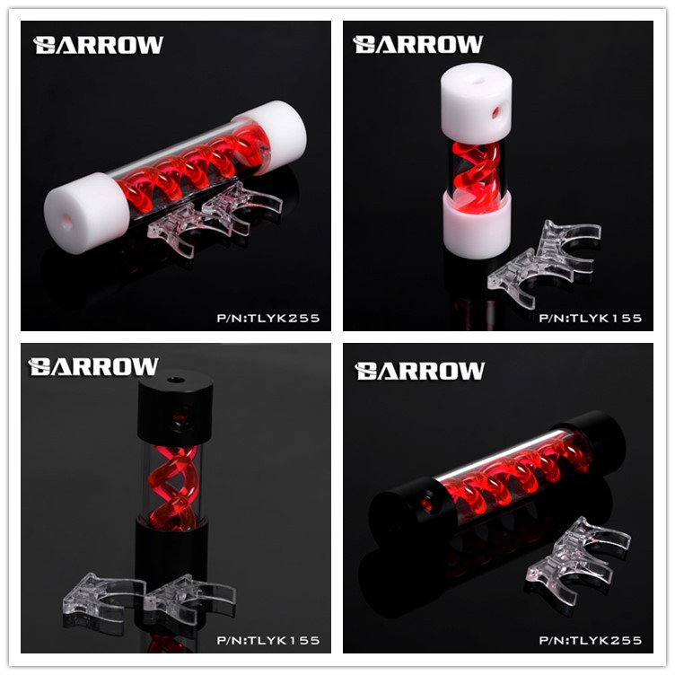 BARROW T virus water-cooled cylinder red spiral suspension water tank 155 255mm side hole top hole