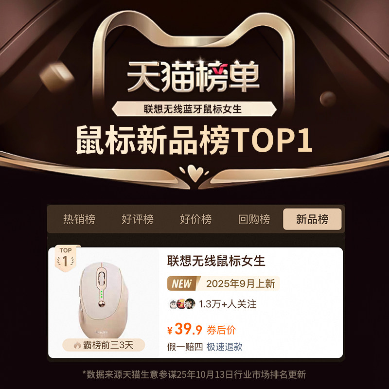 [New Product] Lenovo Eco-Brand Yinengzhe Wireless Mouse for Girls, Silent Dual-Mode Computer Mouse for Office Use*