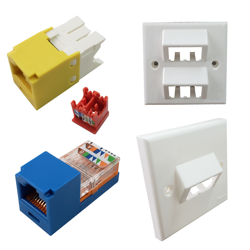 Free wire pan Da card slot super five network module dual port panel six gigabit computer socket CJ5E88TG