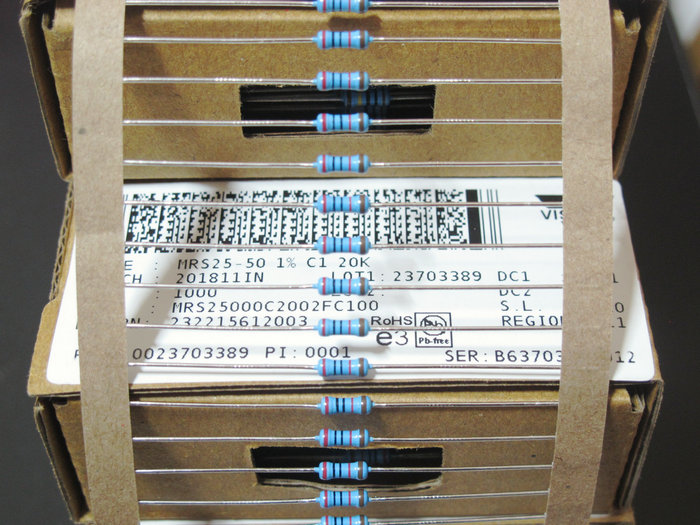 10-price VISHAY-BC MRS25 20K resistance 1% copper foot metal film MRS25000C2002F