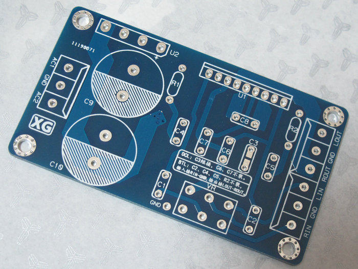 TDA1521 power amplifier board (dual power supply circuit) OCL or BTL form empty board