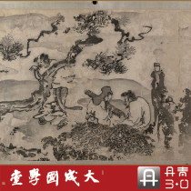Song Gongkais Juxian Picture Scroll Real 1:1 Professional Ultra-clear Reproduction of Meticulous Freehand Figures and Traditional Chinese Paintings on Hanging Painting Silk