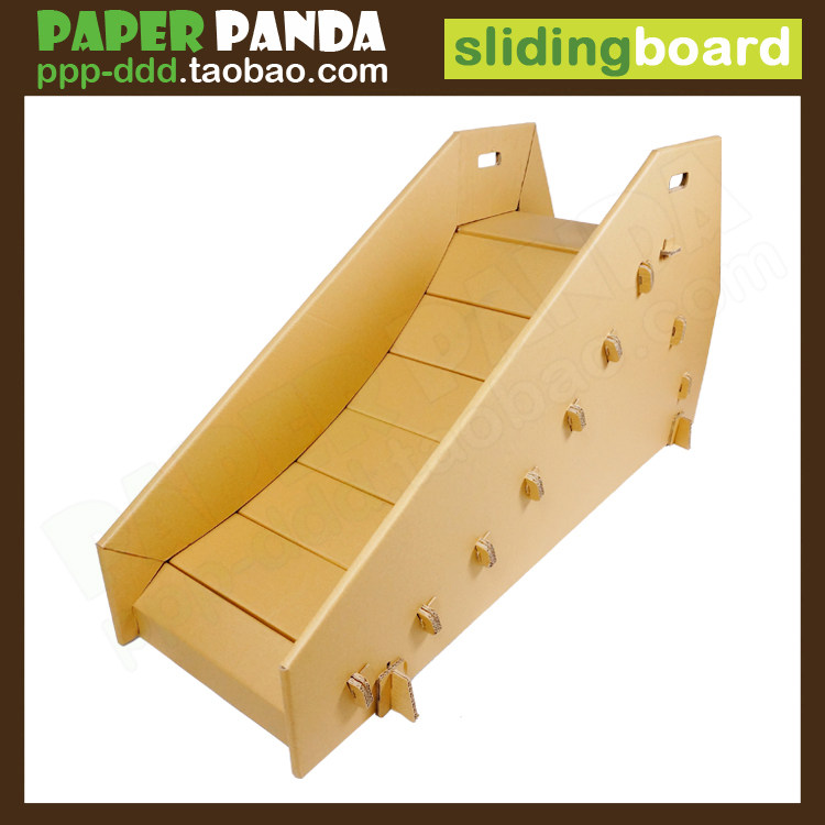 PAPER PANDA Baby children slide Small baby family indoor amusement PARK Large environmental paper toys