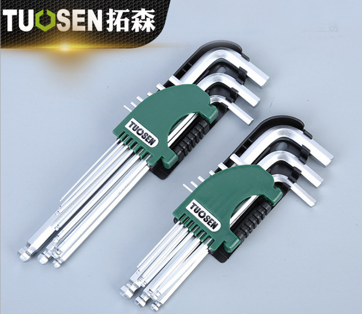 Tuosen 6-angle wrench 9-piece set of 6-angle screwdriver 9-piece set of hexagon lengthened medium-long hexagon