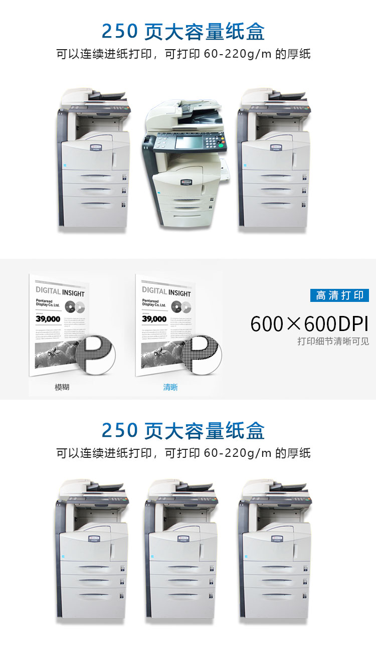 Máy photocopy đen 5050 máy photocopy đen trắng 5050 Copier A3 Sao chép bản in mạng quét màu - Máy photocopy đa chức năng